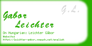 gabor leichter business card